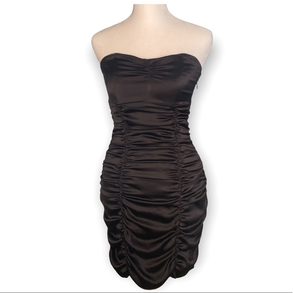 Express Silk Blend Strapless Dress